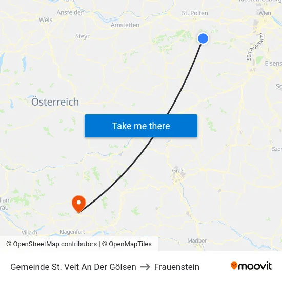Gemeinde St. Veit An Der Gölsen to Frauenstein map