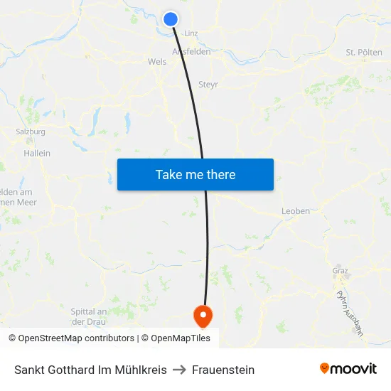 Sankt Gotthard Im Mühlkreis to Frauenstein map