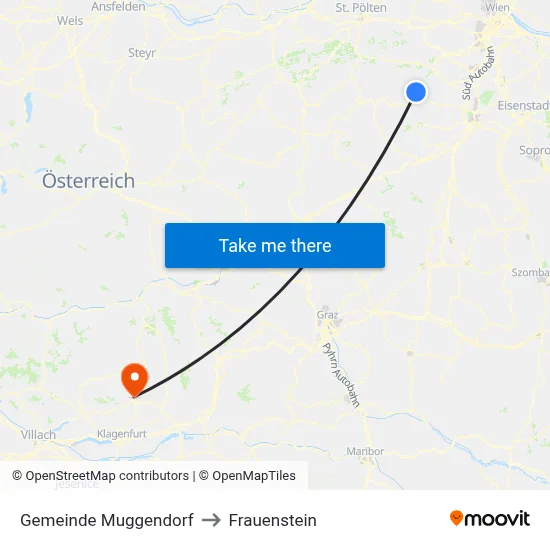 Gemeinde Muggendorf to Frauenstein map