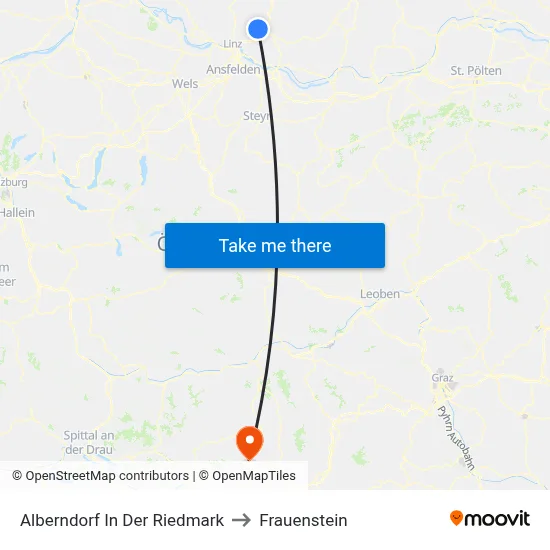 Alberndorf In Der Riedmark to Frauenstein map