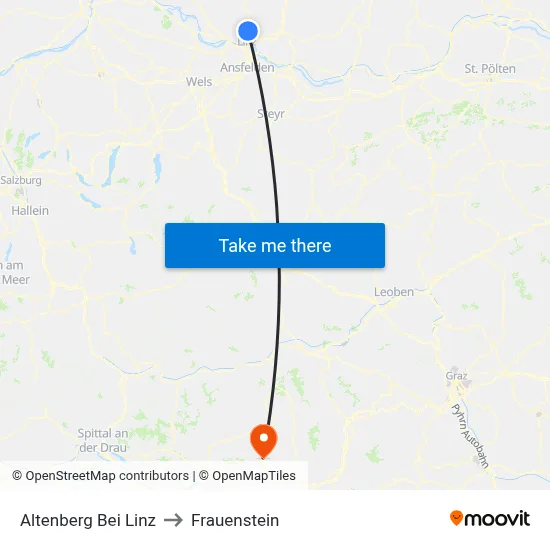 Altenberg Bei Linz to Frauenstein map