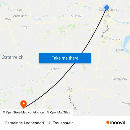 Gemeinde Leobendorf to Frauenstein map