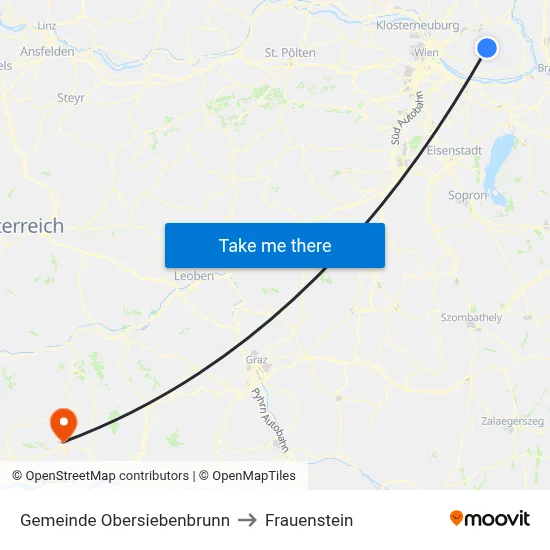 Gemeinde Obersiebenbrunn to Frauenstein map