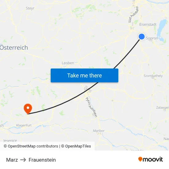 Marz to Frauenstein map