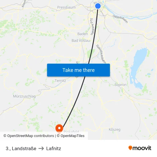 3., Landstraße to Lafnitz map