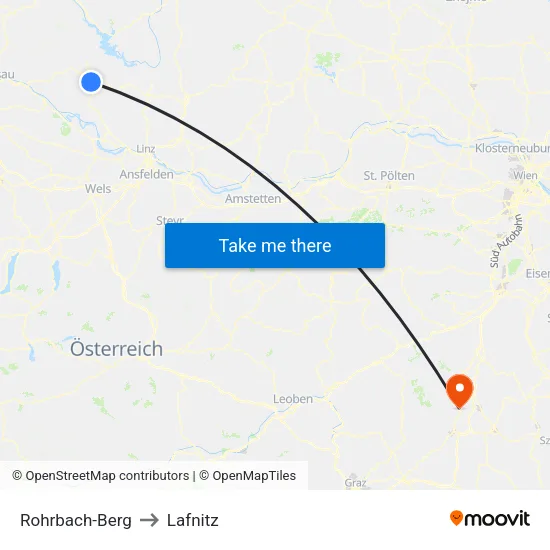 Rohrbach-Berg to Lafnitz map