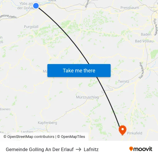 Gemeinde Golling An Der Erlauf to Lafnitz map