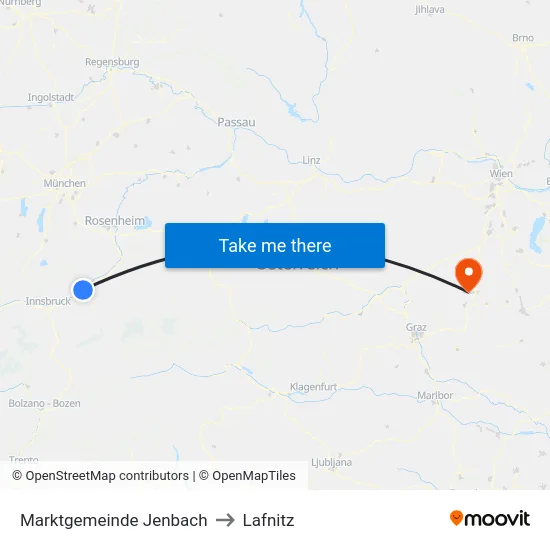 Marktgemeinde Jenbach to Lafnitz map