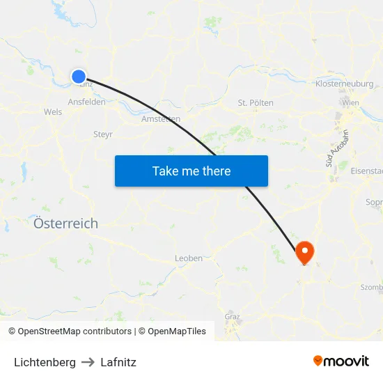 Lichtenberg to Lafnitz map