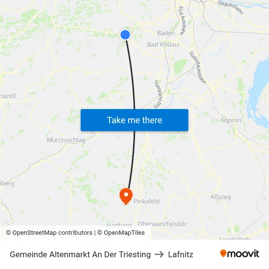 Gemeinde Altenmarkt An Der Triesting to Lafnitz map
