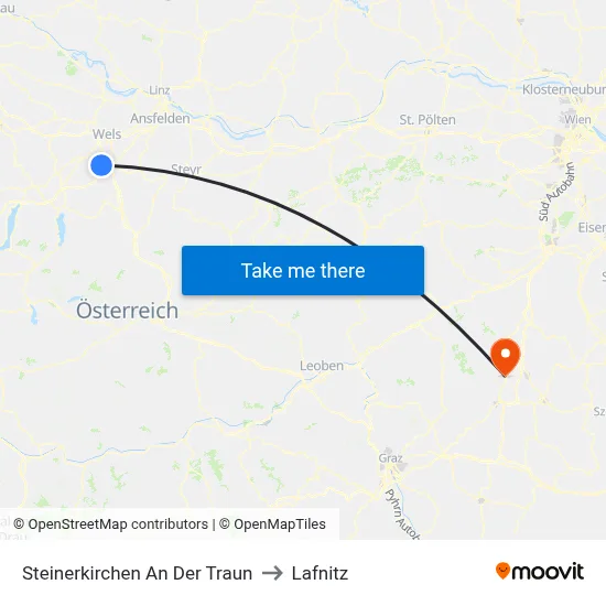 Steinerkirchen An Der Traun to Lafnitz map