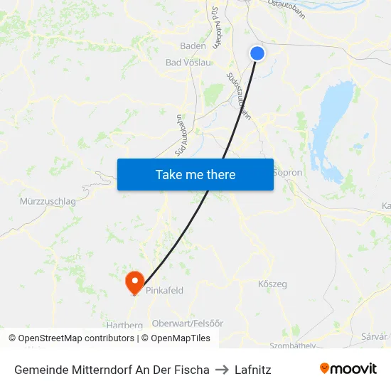 Gemeinde Mitterndorf An Der Fischa to Lafnitz map