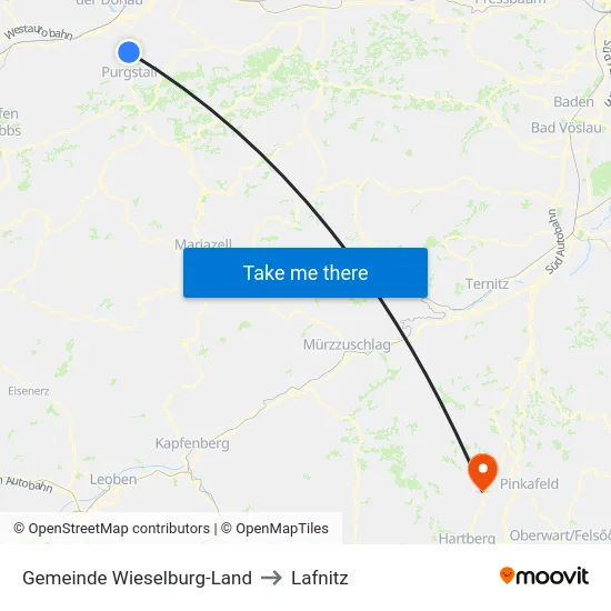 Gemeinde Wieselburg-Land to Lafnitz map