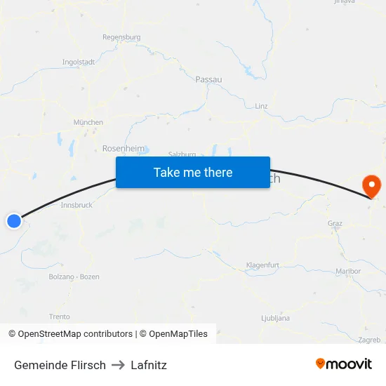 Gemeinde Flirsch to Lafnitz map