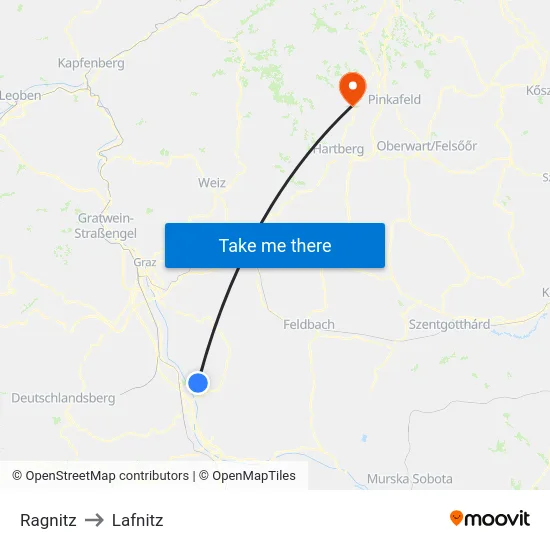 Ragnitz to Lafnitz map