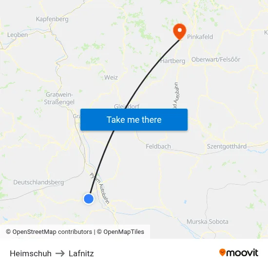 Heimschuh to Lafnitz map