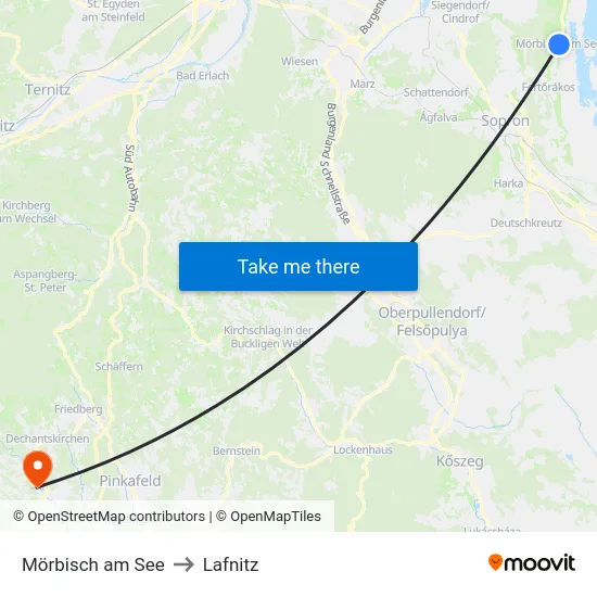 Mörbisch am See to Lafnitz map