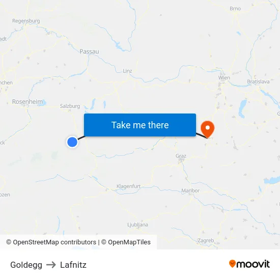 Goldegg to Lafnitz map