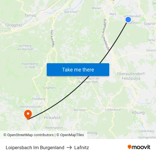 Loipersbach Im Burgenland to Lafnitz map