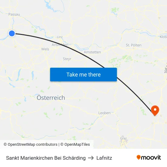 Sankt Marienkirchen Bei Schärding to Lafnitz map