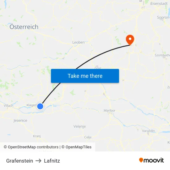 Grafenstein to Lafnitz map