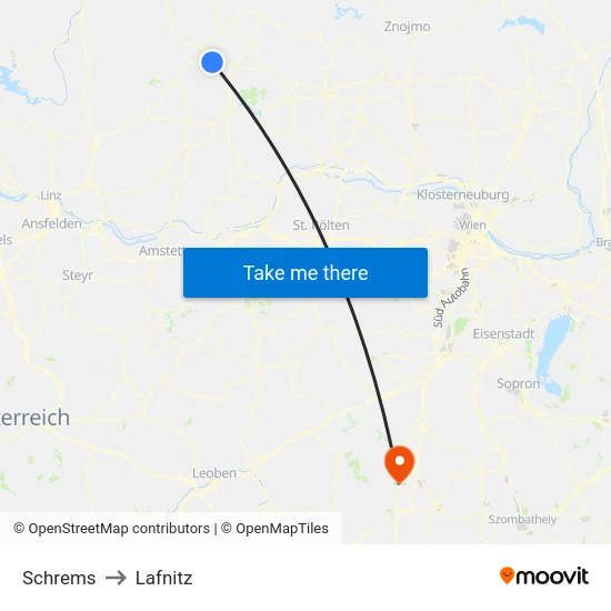 Schrems to Lafnitz map