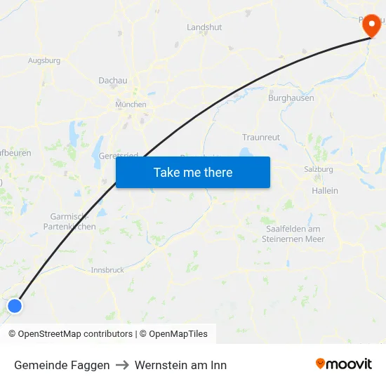 Gemeinde Faggen to Wernstein am Inn map