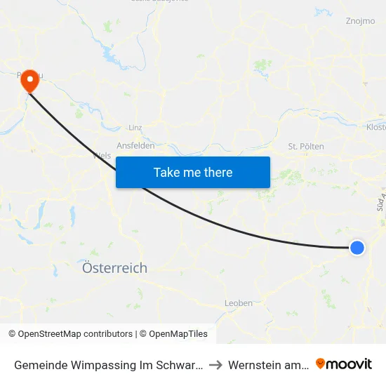 Gemeinde Wimpassing Im Schwarzatale to Wernstein am Inn map