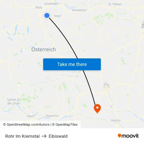 Rohr Im Kremstal to Eibiswald map
