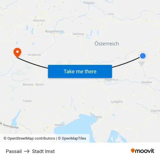 Passail to Stadt Imst map