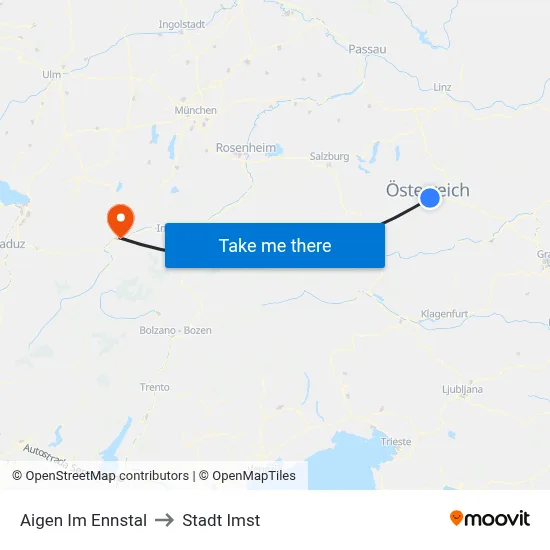Aigen Im Ennstal to Stadt Imst map