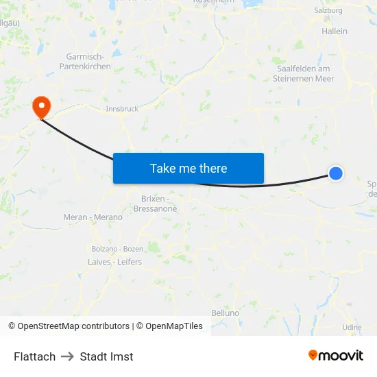Flattach to Stadt Imst map