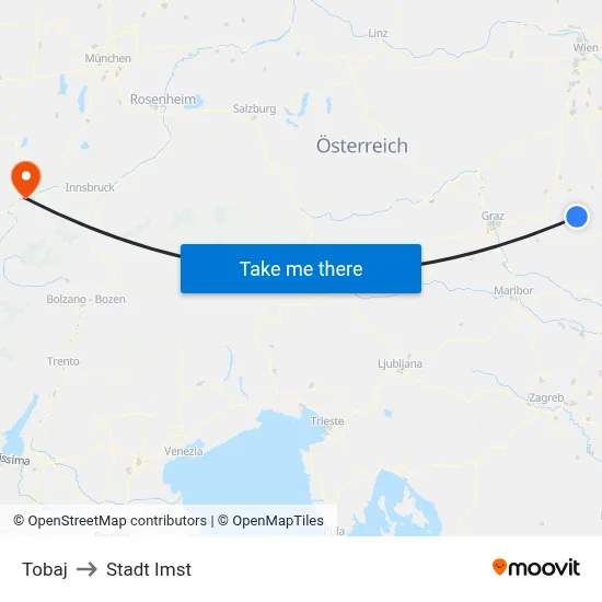 Tobaj to Stadt Imst map