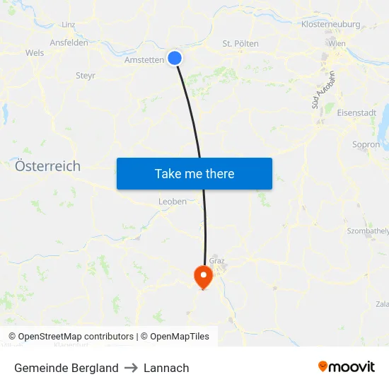 Gemeinde Bergland to Lannach map