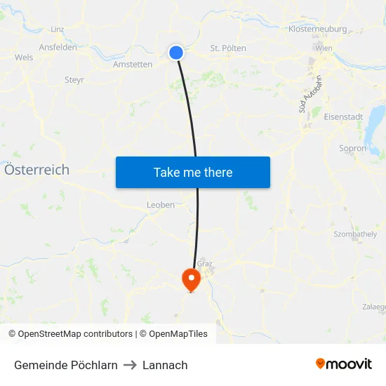 Gemeinde Pöchlarn to Lannach map