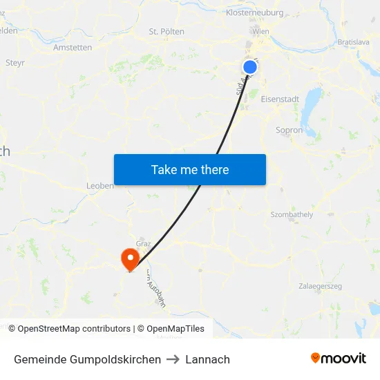 Gemeinde Gumpoldskirchen to Lannach map