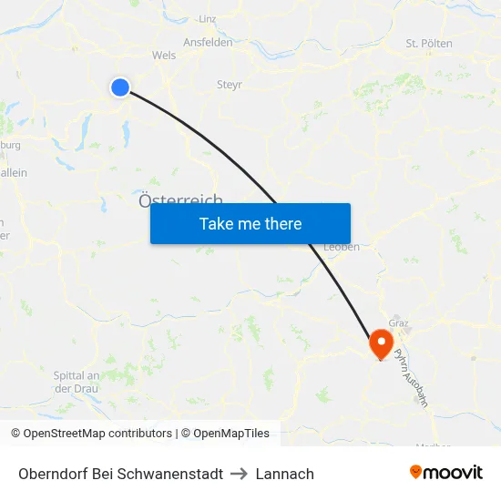 Oberndorf Bei Schwanenstadt to Lannach map