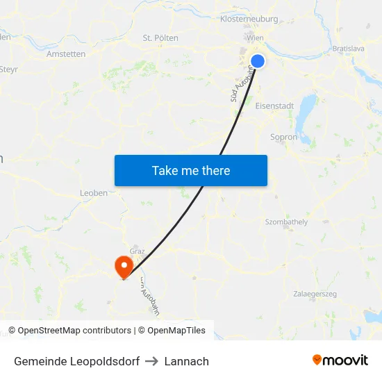 Gemeinde Leopoldsdorf to Lannach map