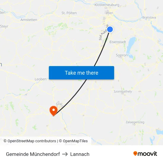 Gemeinde Münchendorf to Lannach map