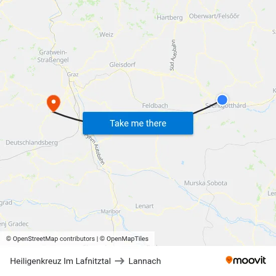 Heiligenkreuz Im Lafnitztal to Lannach map