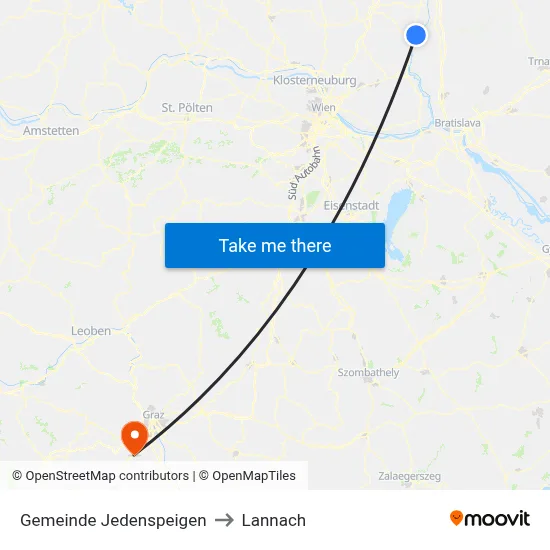 Gemeinde Jedenspeigen to Lannach map