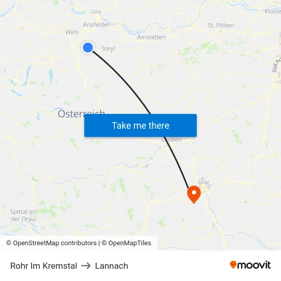 Rohr Im Kremstal to Lannach map