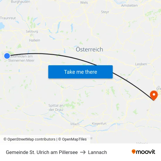 Gemeinde St. Ulrich am Pillersee to Lannach map