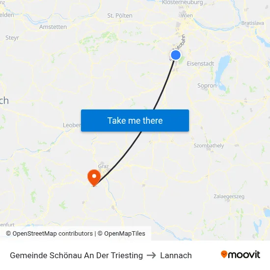 Gemeinde Schönau An Der Triesting to Lannach map