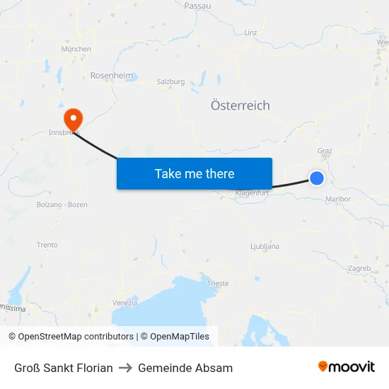 Groß Sankt Florian to Gemeinde Absam map