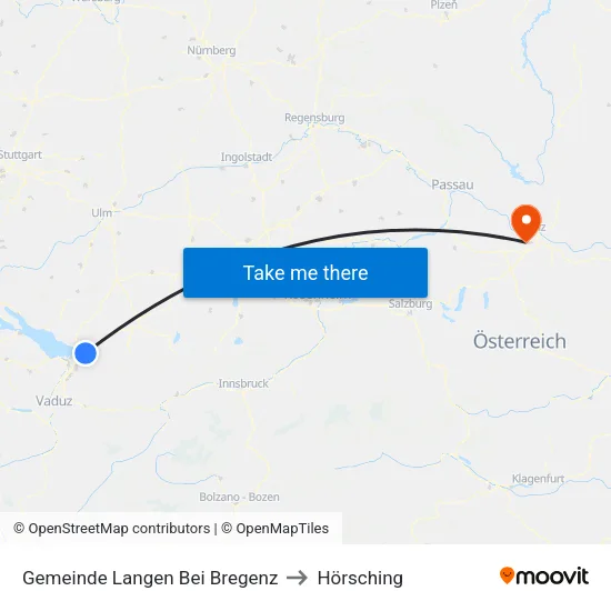 Gemeinde Langen Bei Bregenz to Hörsching map