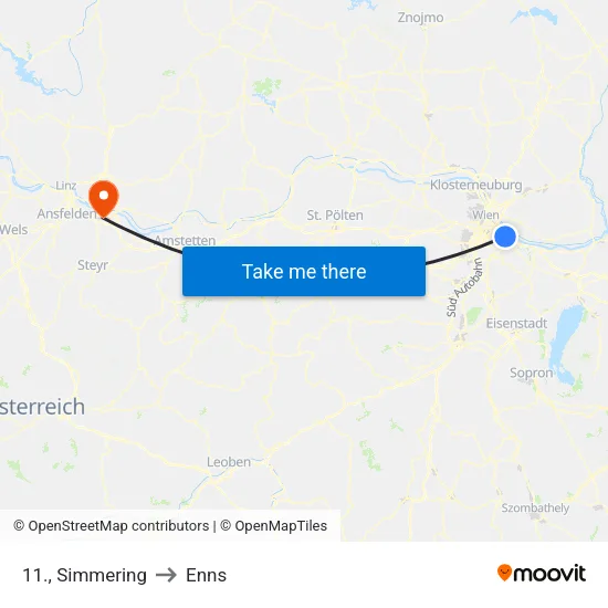 11., Simmering to Enns map