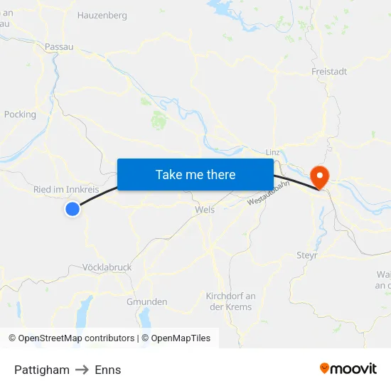 Pattigham to Enns map