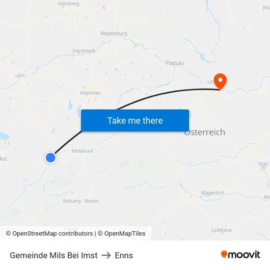 Gemeinde Mils Bei Imst to Enns map
