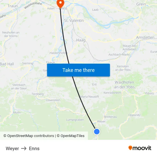 Weyer to Enns map